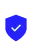 um escudo azul com uma marca branca